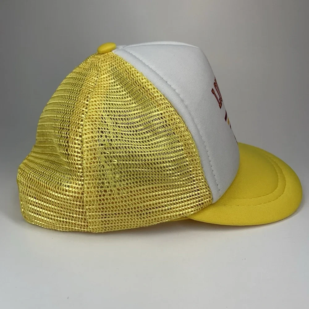 Louisiana State Hat JR BOYS Yellow Mesh Snap Designer Award Trucker Cap Vintage